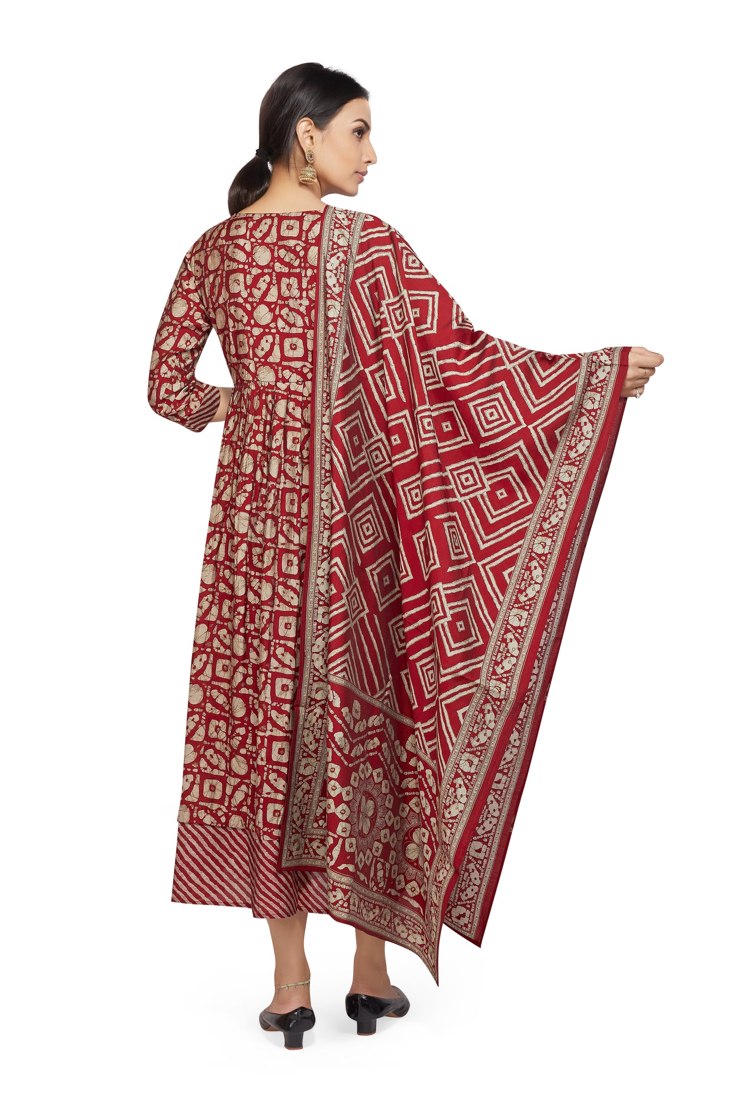 BATIK MUSLIN KURTI WITH DUPATTA