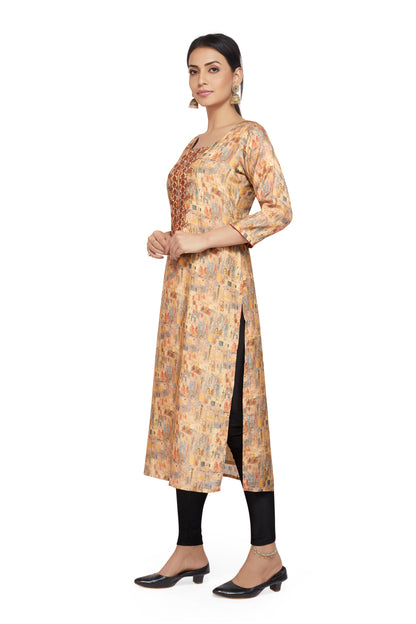 PURE MASLIN MULTI PRINTED KURTI