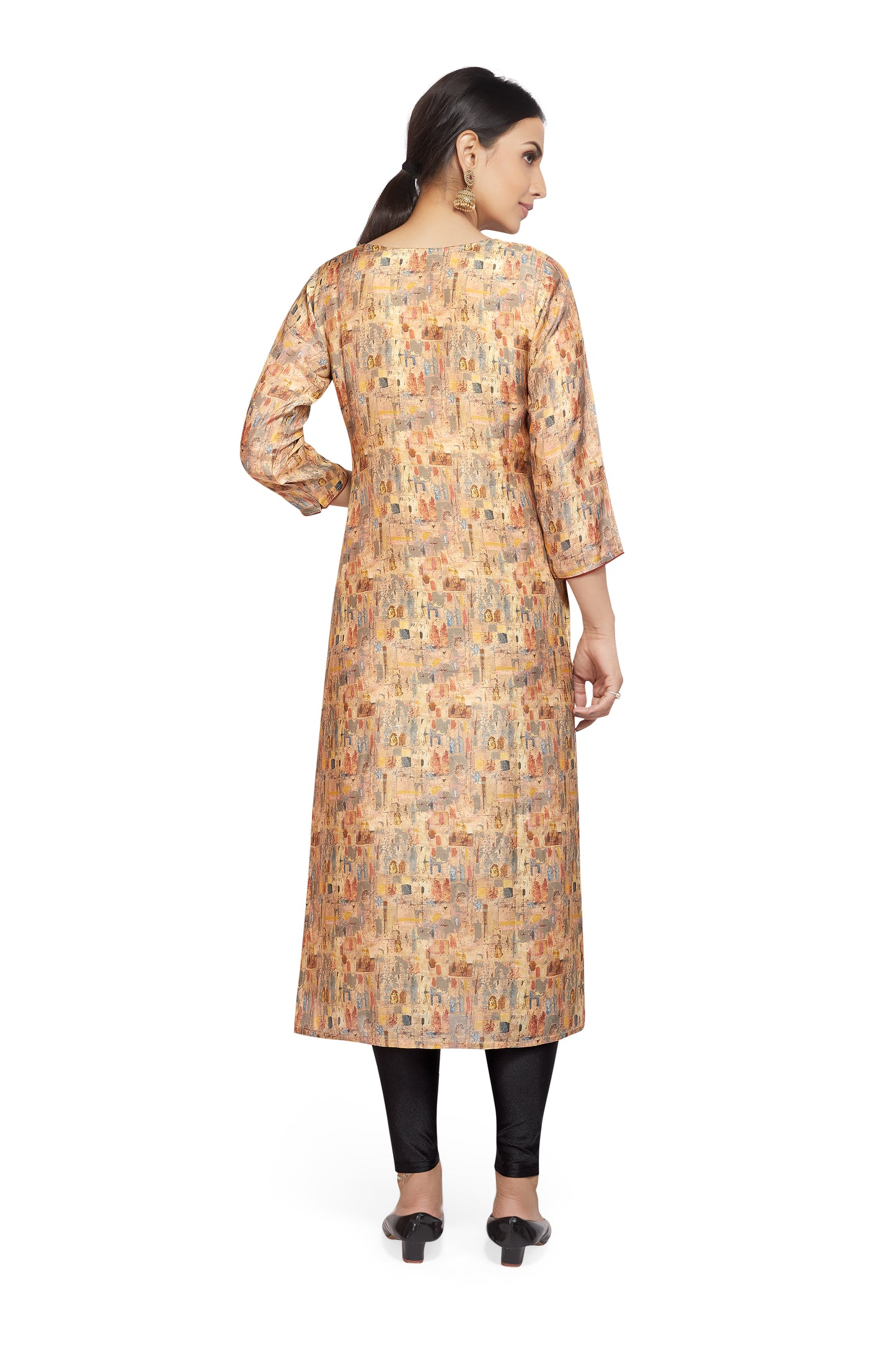 PURE MASLIN MULTI PRINTED KURTI