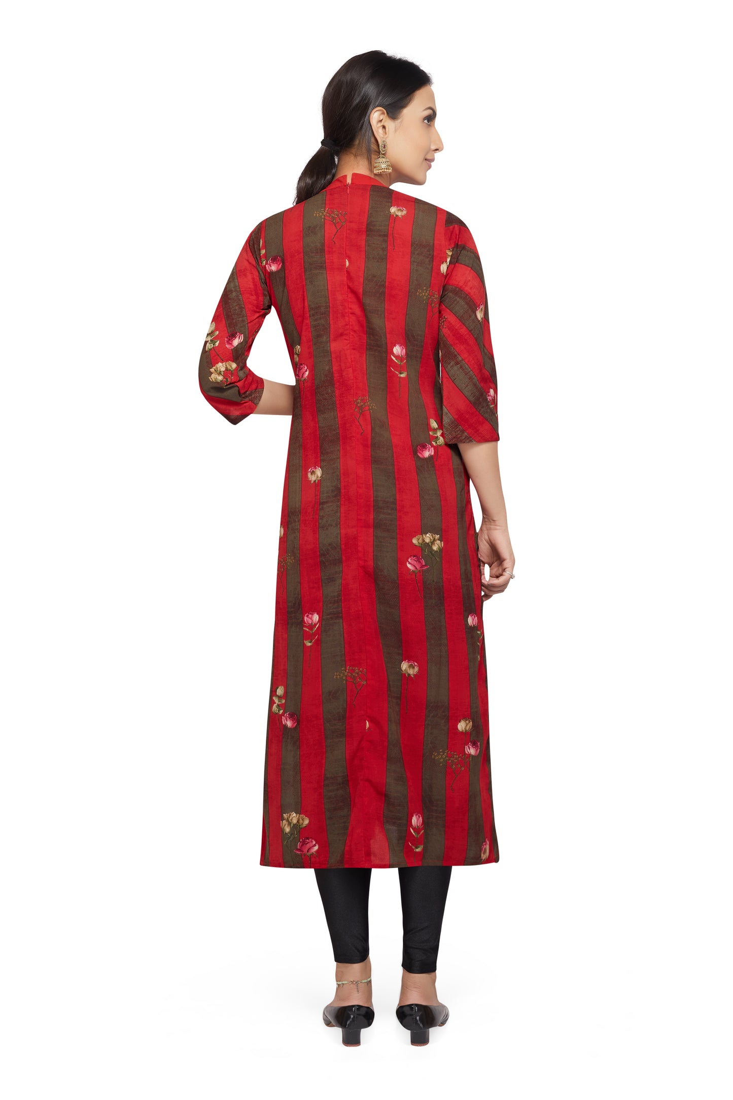 CROSS STRIPED PRINTED KURTI