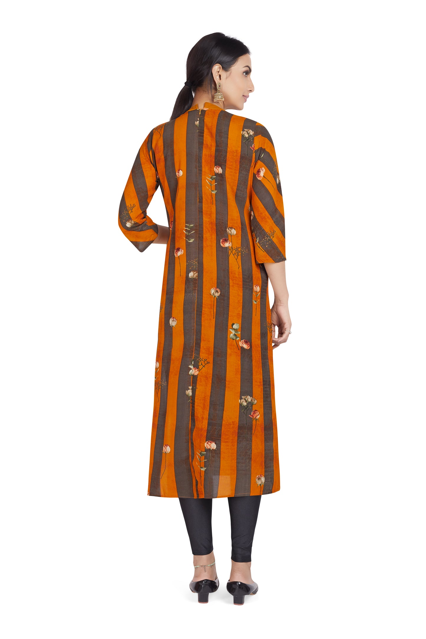 CROSS STRIPED PRINTED KURTI