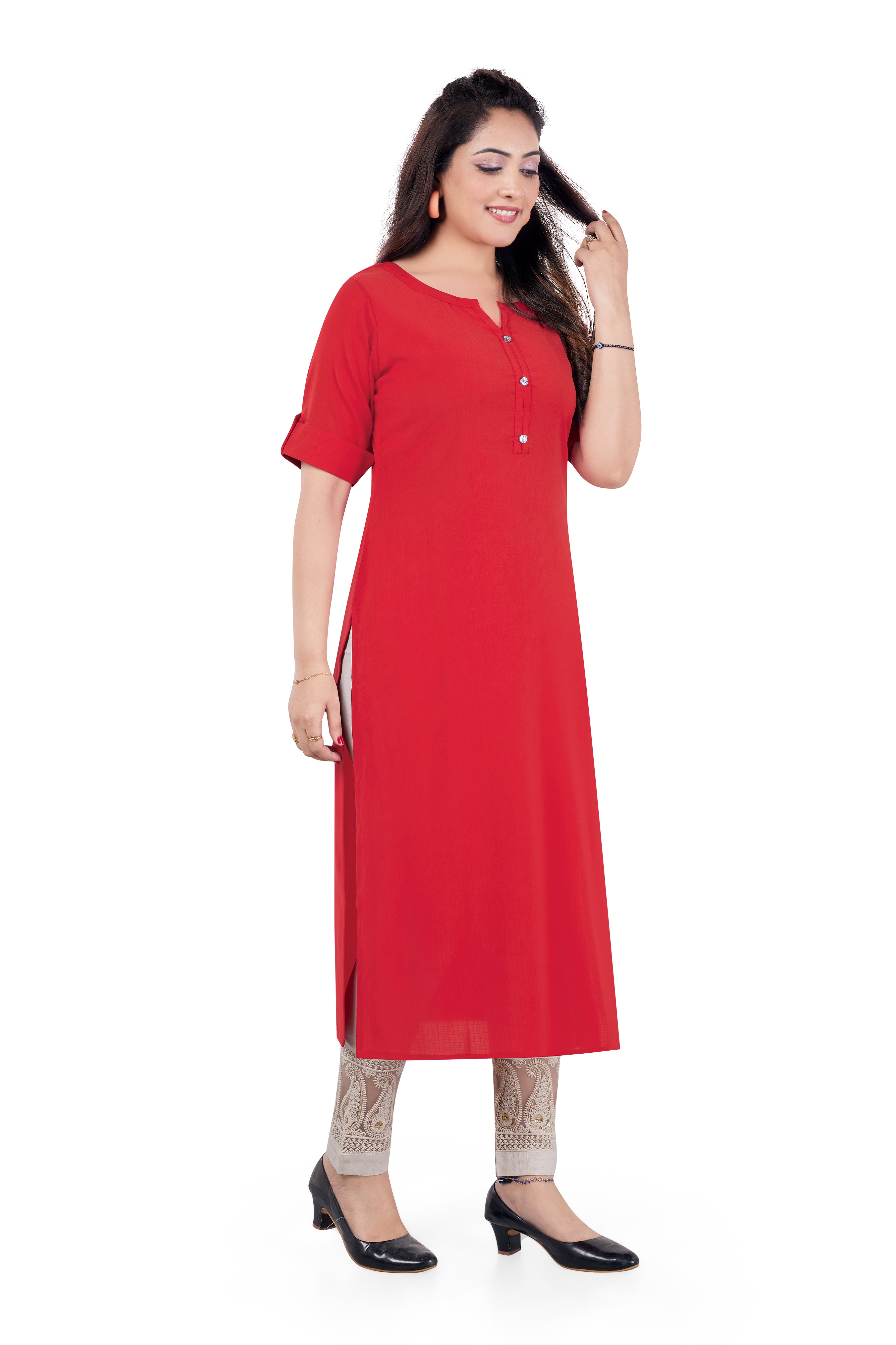 BASIC RED KURTI