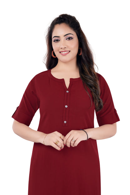 BASIC MAROON KURTI