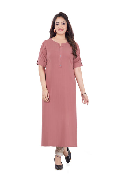 BASIC PEACH KURTI