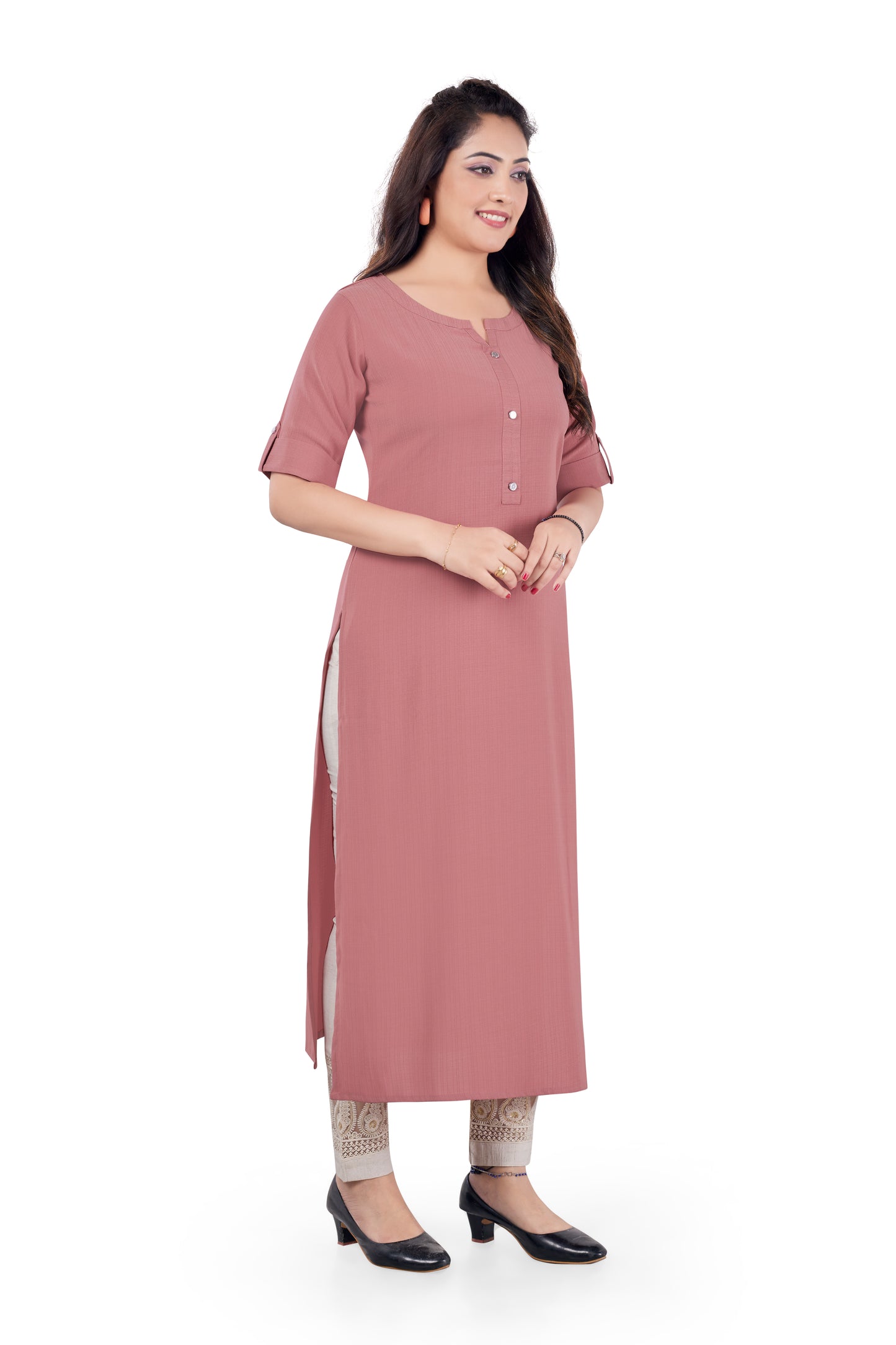 BASIC PEACH KURTI