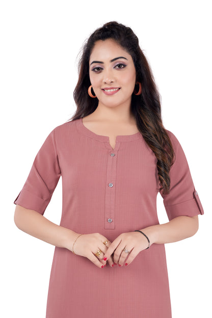 BASIC PEACH KURTI