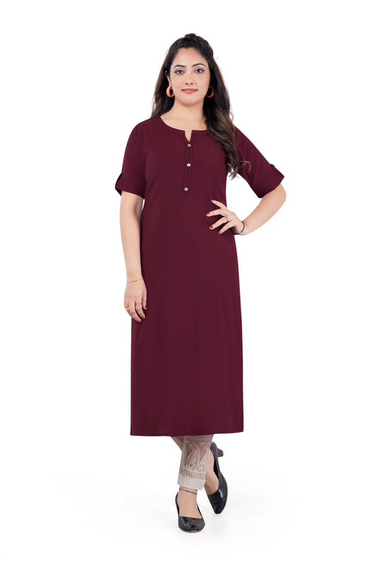 BASIC WINE KURTI