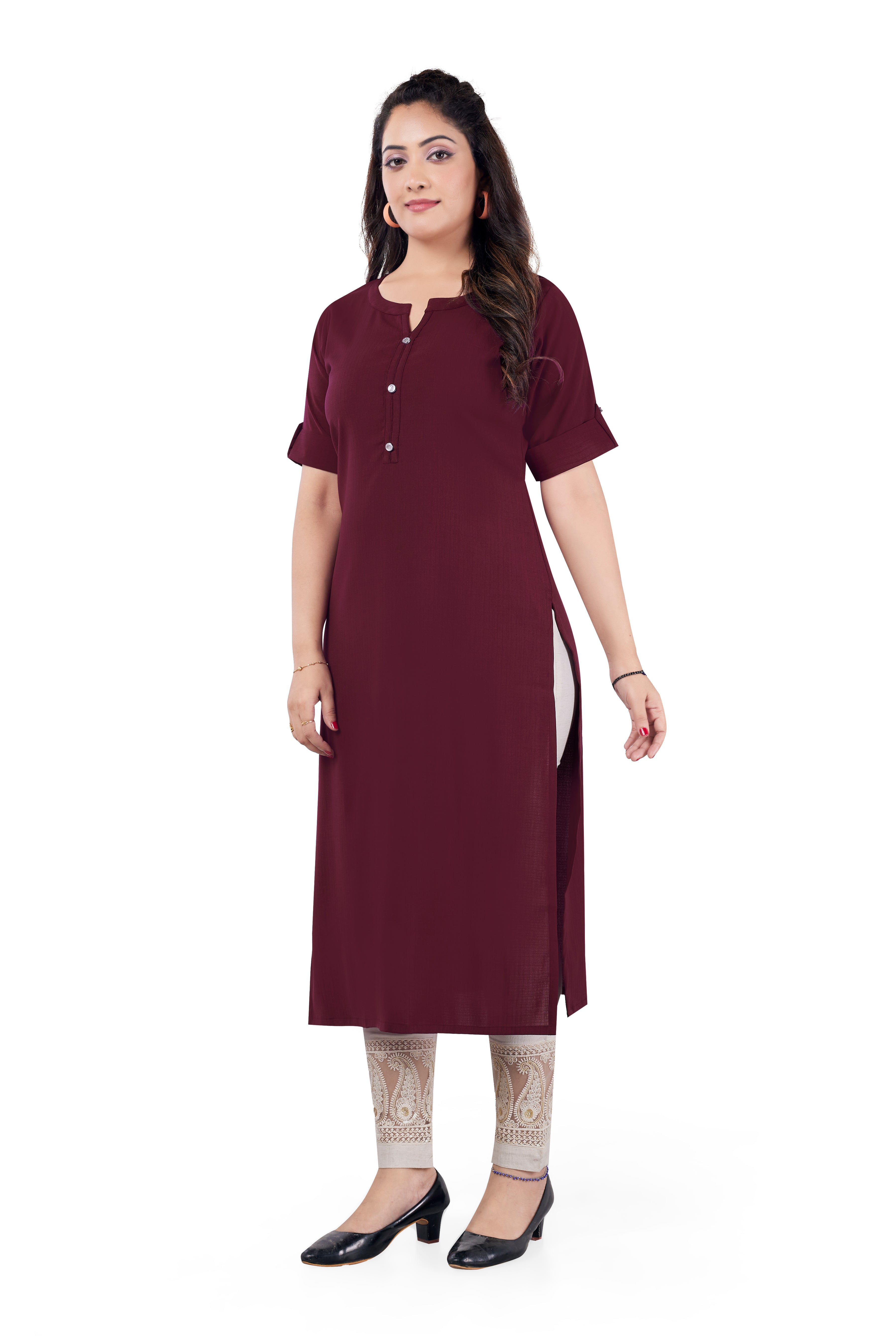 BASIC WINE KURTI